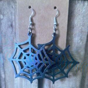 Spider Web Dangle Earrings